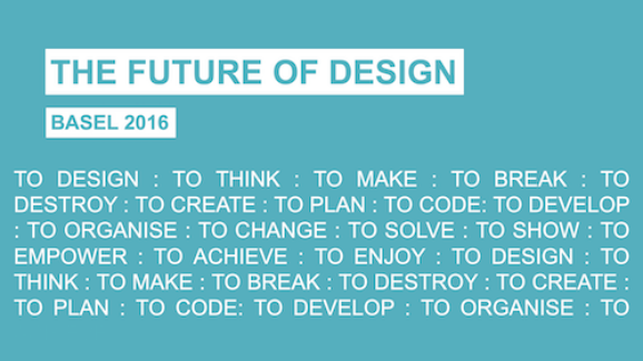 Title of 1000Vordenker Session Future of Design Basel 2016